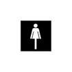 Feuille neg.symbol 'WC dames' EDIZIOdue noir 42×42 pour lampe LED 
