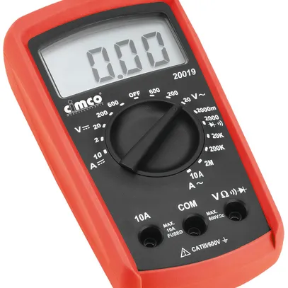 Multimètre digital CIMCO Standard DIN0411 VDE CAT III 600V 