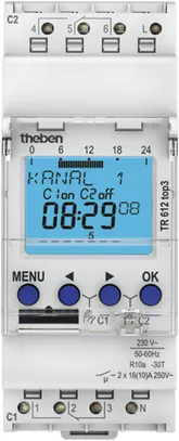 Minuteur AMD numérique Theben TR 612 top3, 2-canal 