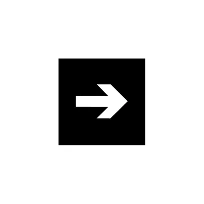 Feuille symbol flèche droite EDIZIOdue noir 42×42 pour lampe LED 