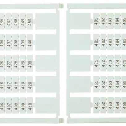 Etiquette de marquage 6×12mm 10×11…20, 5 cartes à 100 