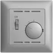 Thermostat d'ambiance ENC EDIZIOdue silver, avec interrupteur 