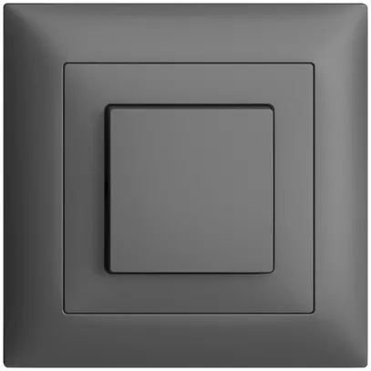 Kit frontale INC EDIZIOdue grigio scuro 88×88mm per interr. pulsante 