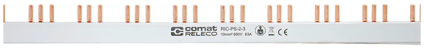 Barra collettrice ComatReleco RIC-PS-2-3, 3 poli (3L), ponte 2/4/6, 2×17.5mm 