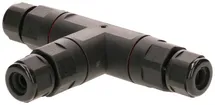 Raccord de câble MH dérivation T 3×0.5…2.5mm² Ø6.5…11mm Ø30×88×142mm IP68 noir 