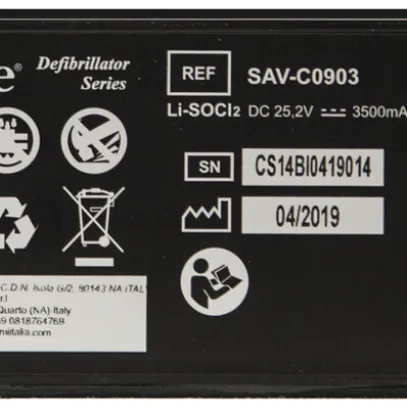 Batteria di ricambio Li-SOCI2Ne per defibrillatore SAVER ONE 