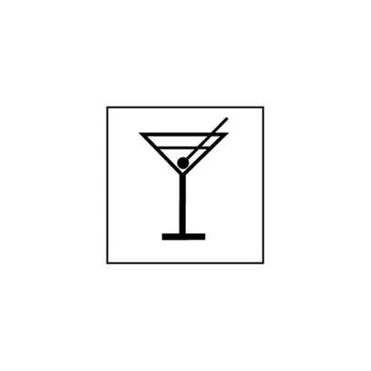 Feuille pos.symbol 'Bar' EDIZIOdue noir 42×42 pour lampe LED 