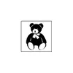 Folie pos.Symbol 'Teddy' EDIZIOdue schwarz 42×42 für Lampe LED 