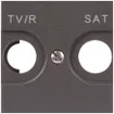 Frontplatte MOS TV/FM/SAT magnesium 2 Module 