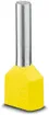 Embout de câble jumelé isolé PX DIN 46228 2×6mm² L=14mm jaune 