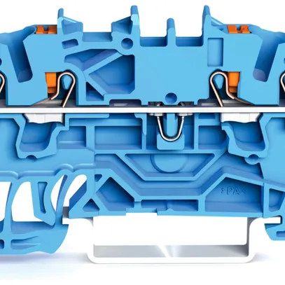 Morsetto di passaggio WAGO Top Job-S 2.5mm² 4L blu serie 2202 