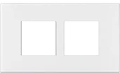 En-tête ENC Legrand Arteor 1×2, horizontal, blanc 