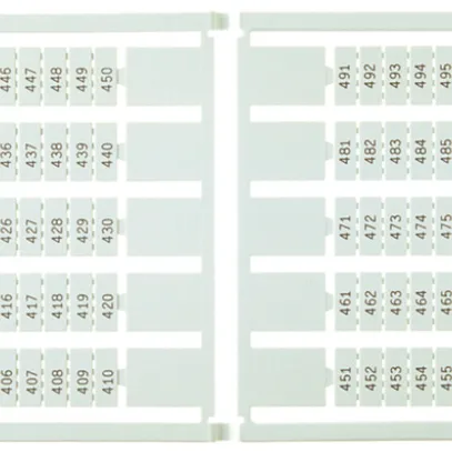 Etichetta di marcaggio 5×9mm 10×11…20, 5 carte da 100 