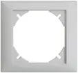 Telaio di copertura EDIZIOdue 80×86mm grigio chiaro 