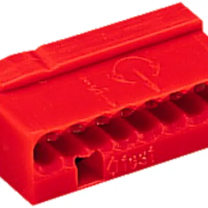 Borne de connexion WAGO MICRO pour fil 8×0.6…0.8mm rouge 