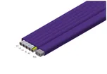 Câble plat Woertz Ecobus 5×2.5+2×1.5mm² lila sans halog. Cca conduct.bc sauf PE Une longueur