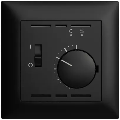Thermostat d'ambiance ENC EDIZIOdue noir avec sonde et câble 