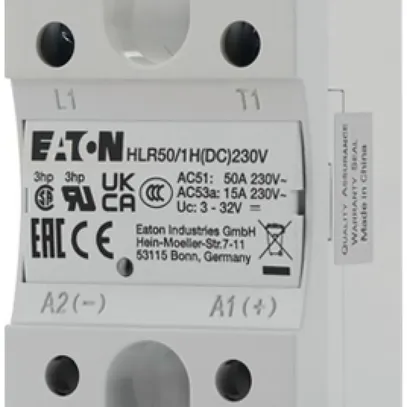 Relè a semiconduttore Eaton HLR50/1H(DC)230V, 3…32VDC 50A/24…240VAC 