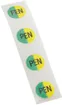 Placchetta indicatrice Weber PEN verde-giallo sacchetto a 50 pezzi 