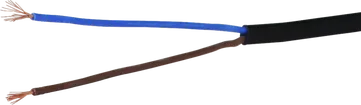 Câble Tdlf 2×0,75mm² LN noir Eca, Rouleau à 100m Rouleau à 100m