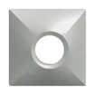 Fronthaube eckig EDIZIOdue silver für Bewegungsmelder PIRI 360° 