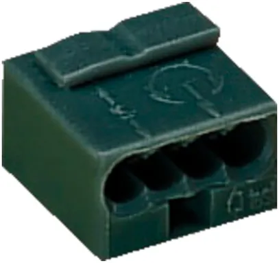 Verbindungsklemme WAGO MICRO für Draht 4×0.6…0.8mm dunkelgrau 