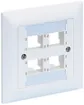 UP-Montageset EDIZIOdue 4RJ45 weiss 