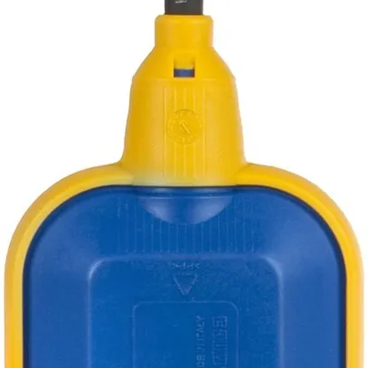 Schwimmerschalter Subag KR1, EIN/AUS, 130×80×41mm, blau/gelb, Kabel 0.5m 