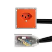 Prise INC EDIZIOdue T23 L2 orange pour câble plat Technofil 