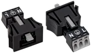 Stecker WAGO 3L 0.25…1.5mm² schwarz Codierung A 16A 250V Snap-In 