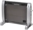 Chauffage radiant en céramique MAXIMO 1000, 1kW 230V 30m³ 54×44×23cm noir-argent 