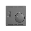 Thermostat EDIZIOdue, a.interrupteur, 60×60mm, gris foncé 