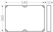 Cadre intermédiaire Hensel grd.4, 540×360×50mm 