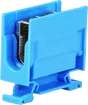 Borne de dérivation Woertz 16…35mm² 125A 750V vis 2×1 rail DIN 35mm bleu 