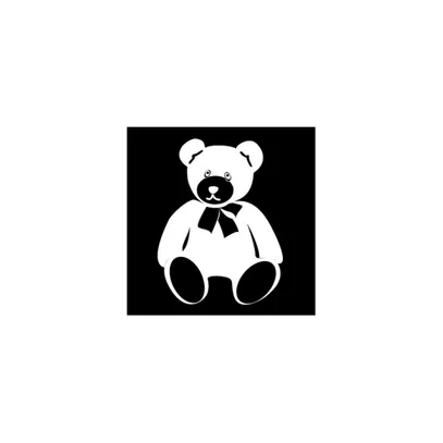 Folie neg.Symbol 'Teddy' EDIZIOdue schwarz 42×42 für Lampe LED 