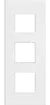 Intestazione INC Legrand Arteor 3×1, verticale, bianco 