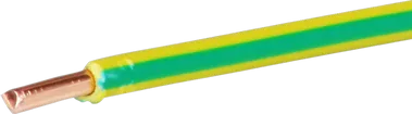 Fil d'installation T 6mm² vert-jaune Rouleau à 100m H07V-U Eca 