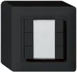 Pulsante universale AP 6×KAL con LED nero 