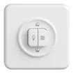 Interrupteur p.lumière+ventilat.ENC STANDARDdue blanc, contrôle, LED jaune 