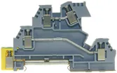 Schutzleiter-Reihenklemme Woertz 0.5…4mm² Schraubanschluss 2×3 Schiene TH35 grau 