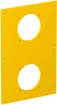 Plaque de recouvrement Bettermann pour 2×prise 38×38mm, 160×105×3mm, PVC, jaune 