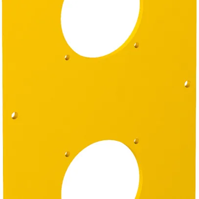 Plaque de recouvrement Bettermann pour 2×prise 38×38mm, 160×105×3mm, PVC, jaune 