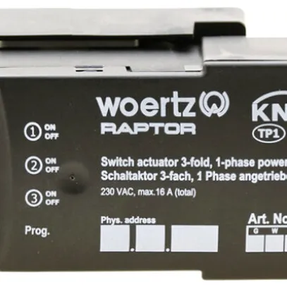 Attuatore-commutatore Woertz, 3 volte KNX L2NPE 