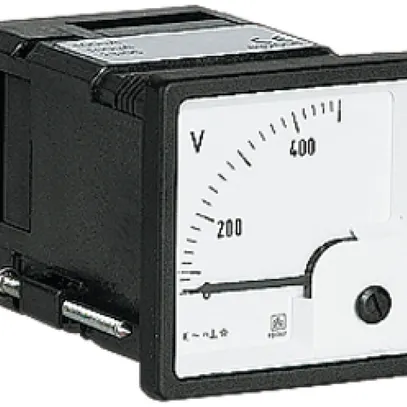 Voltmetro INS ISKRA FQ0407 250 VAC, 250V (AC), classe 1.5, 48×48mm 