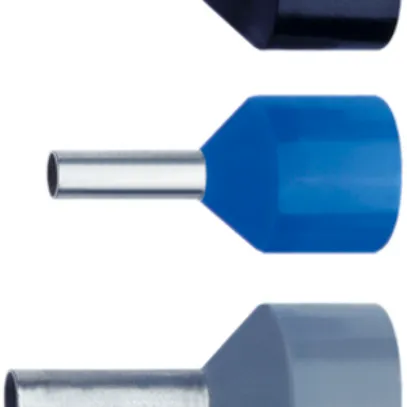 Embout de câble DIN isolé 2.5mm²/12mm bleu 