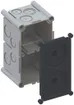 UP-Einlasskasten AGRO 2×1 650°C mit Schutzdeckel, M20/25, grau 