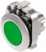 Interrupteur INC EAO45, R, vert, anneau gris sable, plat 