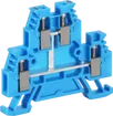 Durchgangs-Reihenklemme Woertz 0.5…4mm² 32A 500V Schraubanschluss 2×2 TH35 blau 
