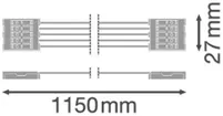 Cablaggio passante LEDVANCE DP HOUSING 1×LAMP 1150mm 5×2.5mm² 