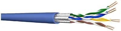 Câble d'installation Prysmian Draka UC500, cat.6A U/FTP, LS0H bleu Dca 